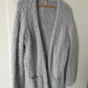 Free People fuzzy cardigan size small